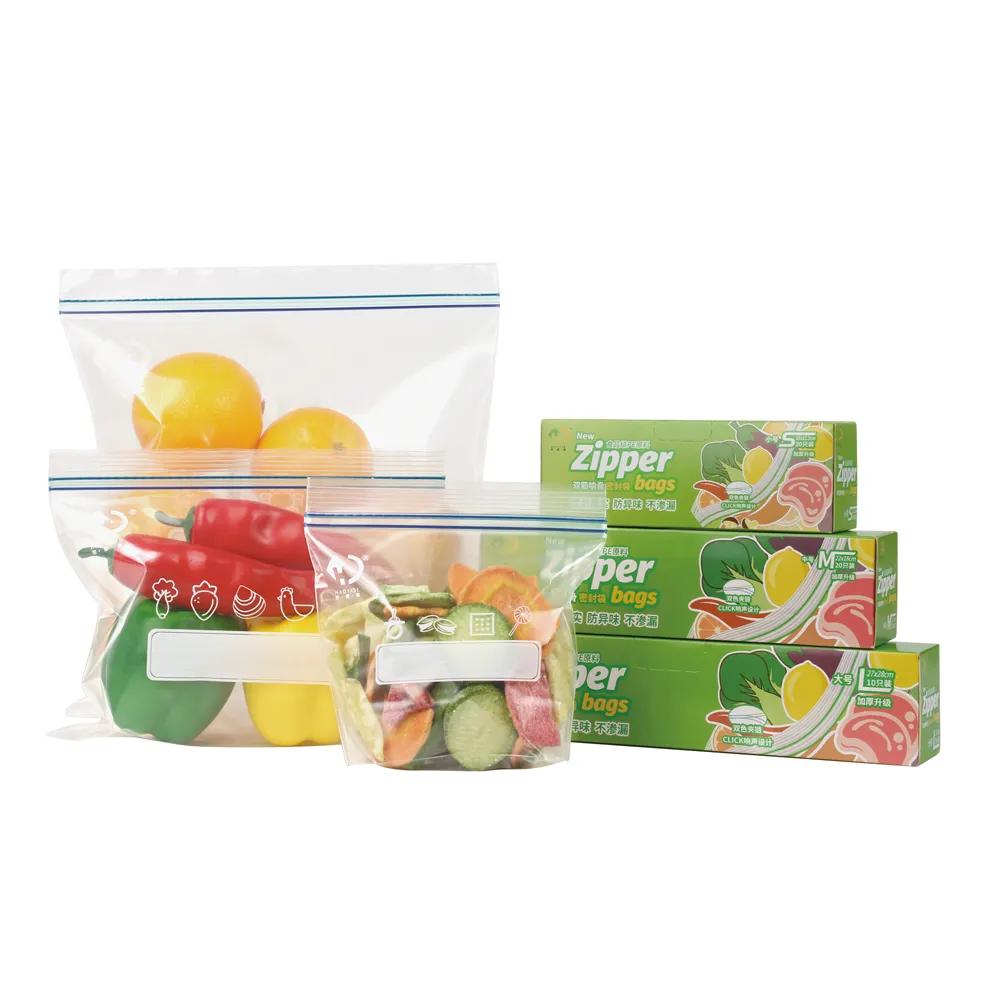 Dual Color Double Zipper Freezer Bags Bulk | Freshness Lock Factory