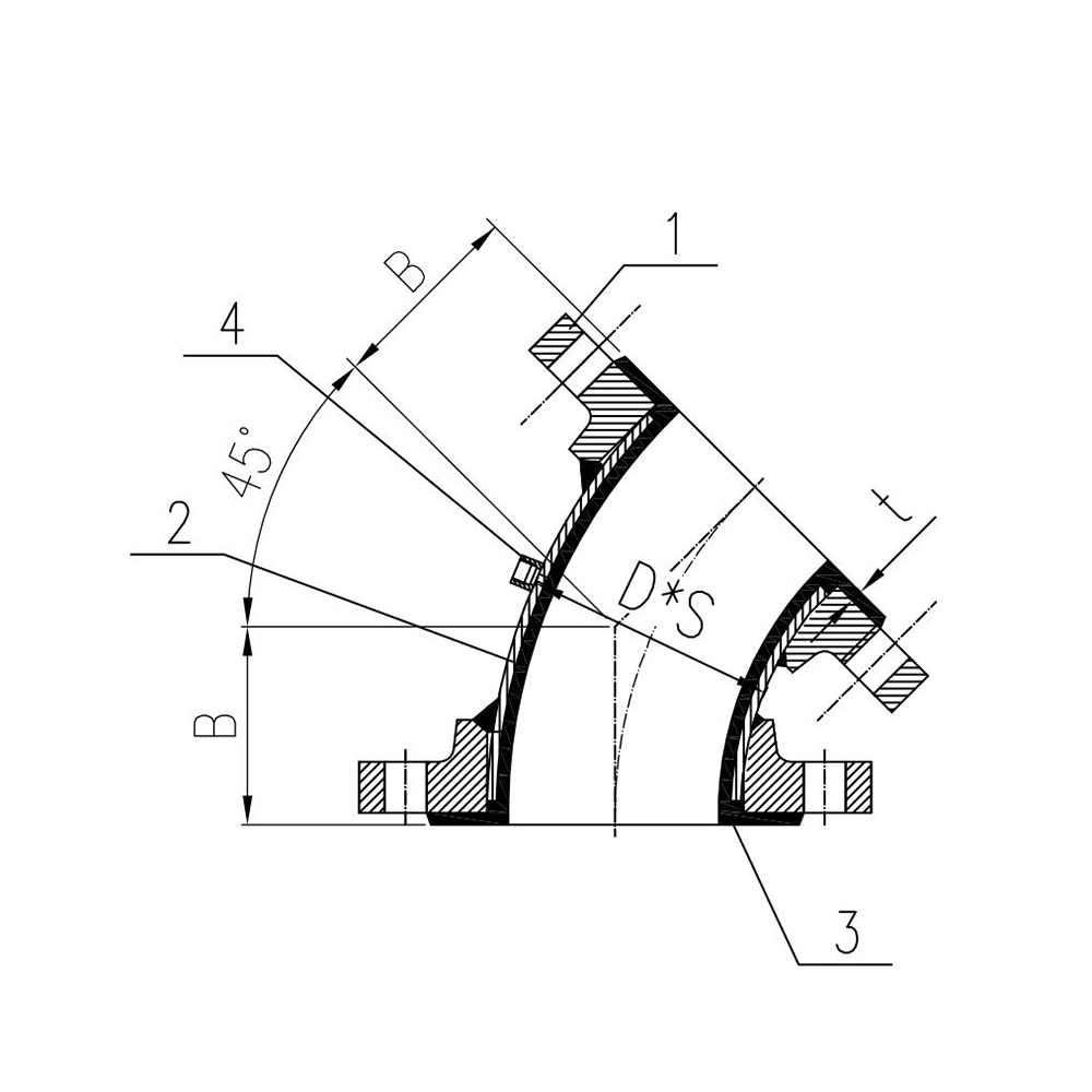 PTFE &amp; PFA 45 Degree Lined Elbows | Corrosion Resistant Fittings