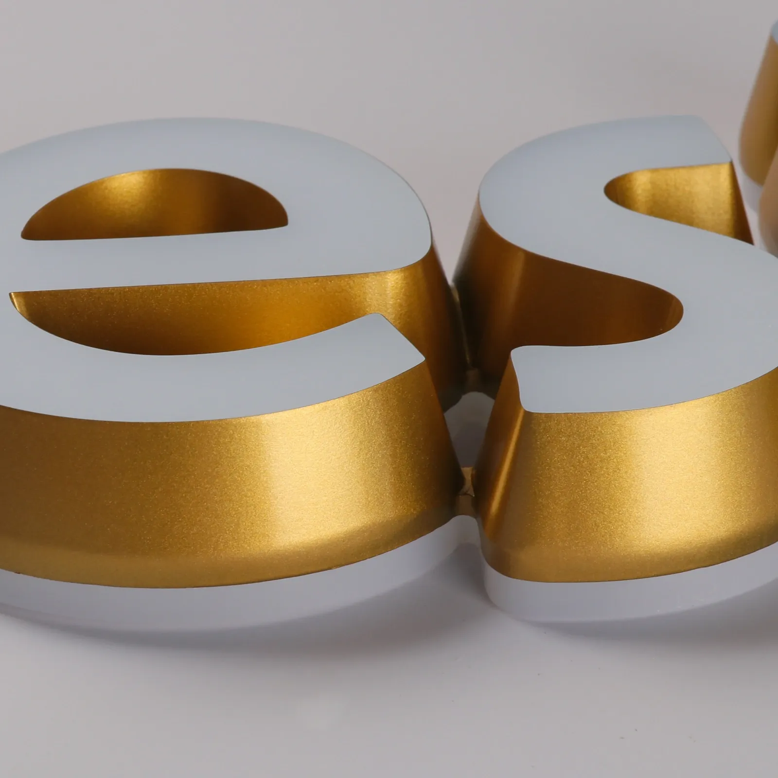 Custom Beveled Edge Mini Acrylic LED Letters | Front and Back Dual Lit