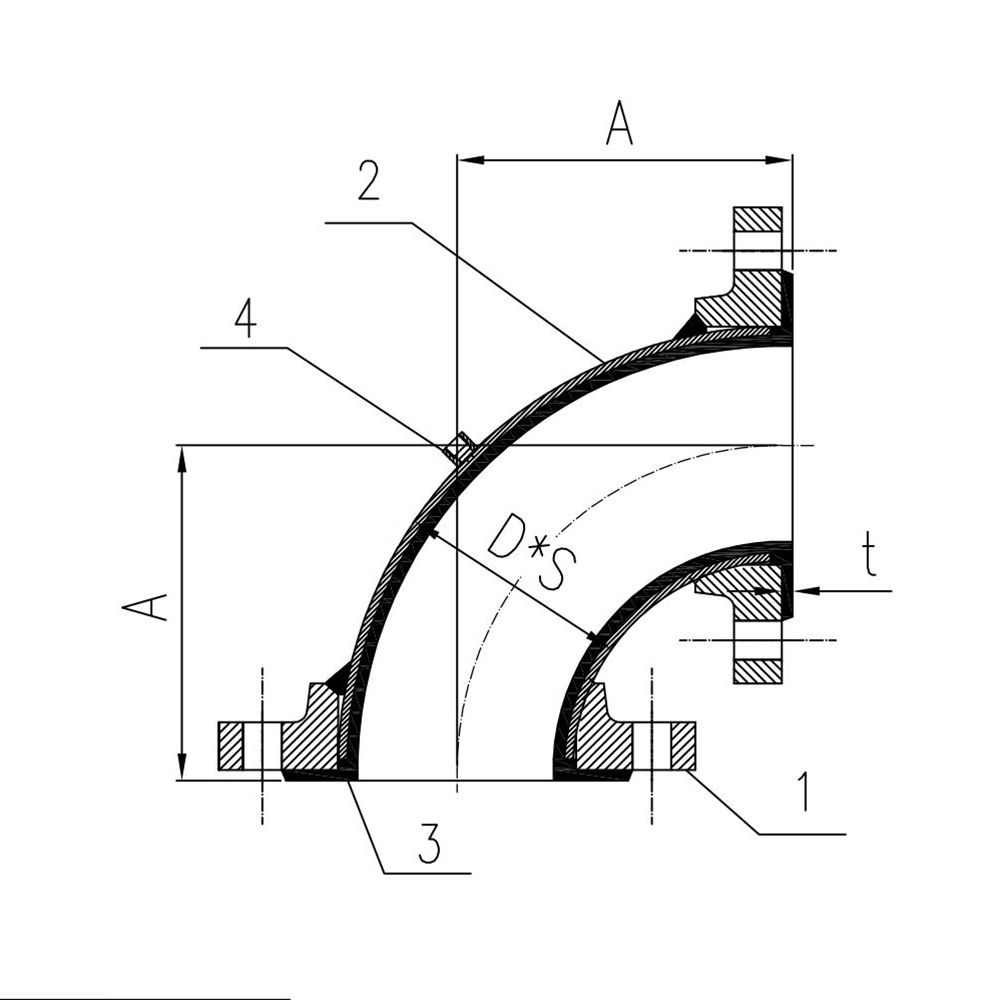 PTFE &amp; PFA 90 Degree Lined Elbows | Corrosion Resistant Fittings
