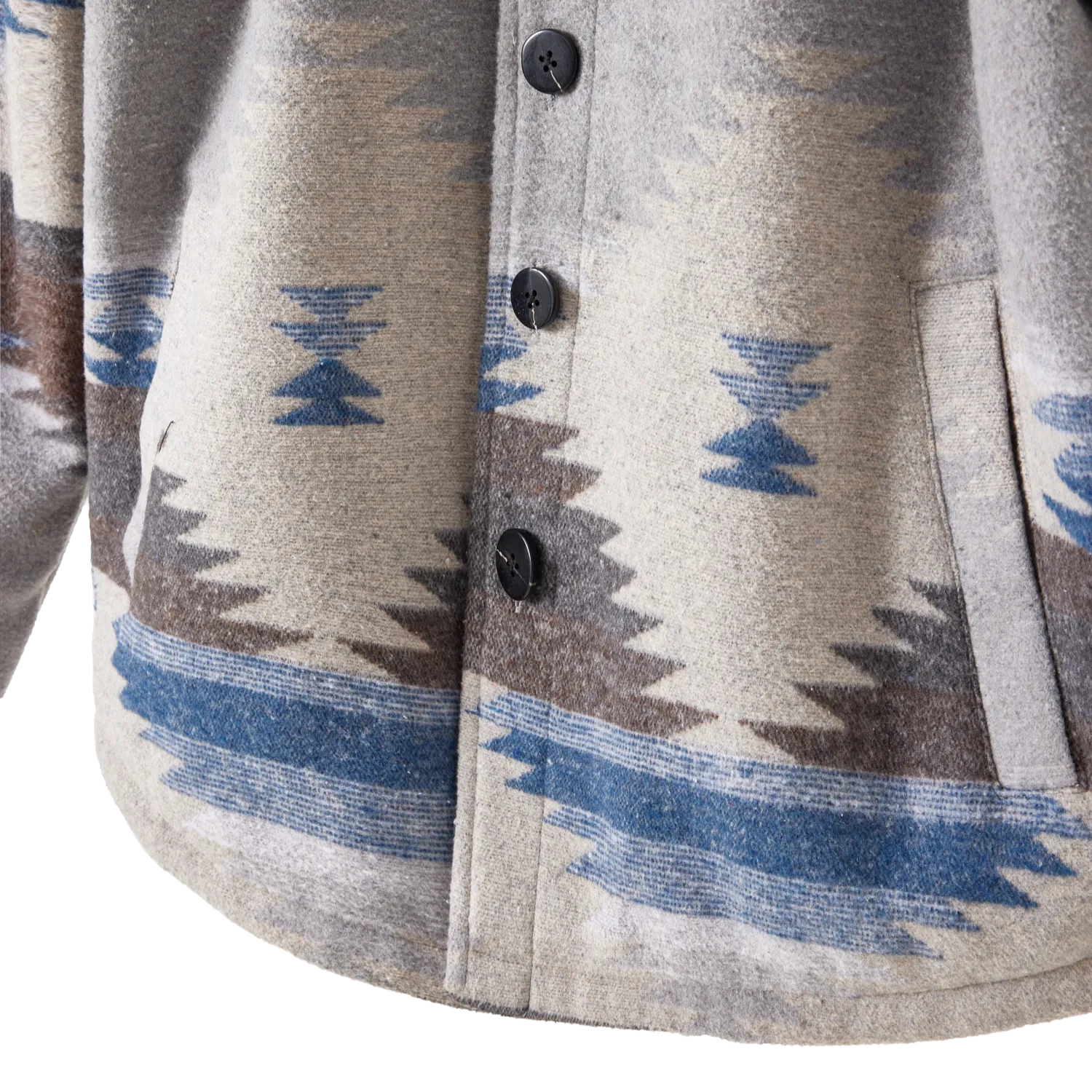 Men's Jacquard Wool-Blend &amp; Sherpa Jacket