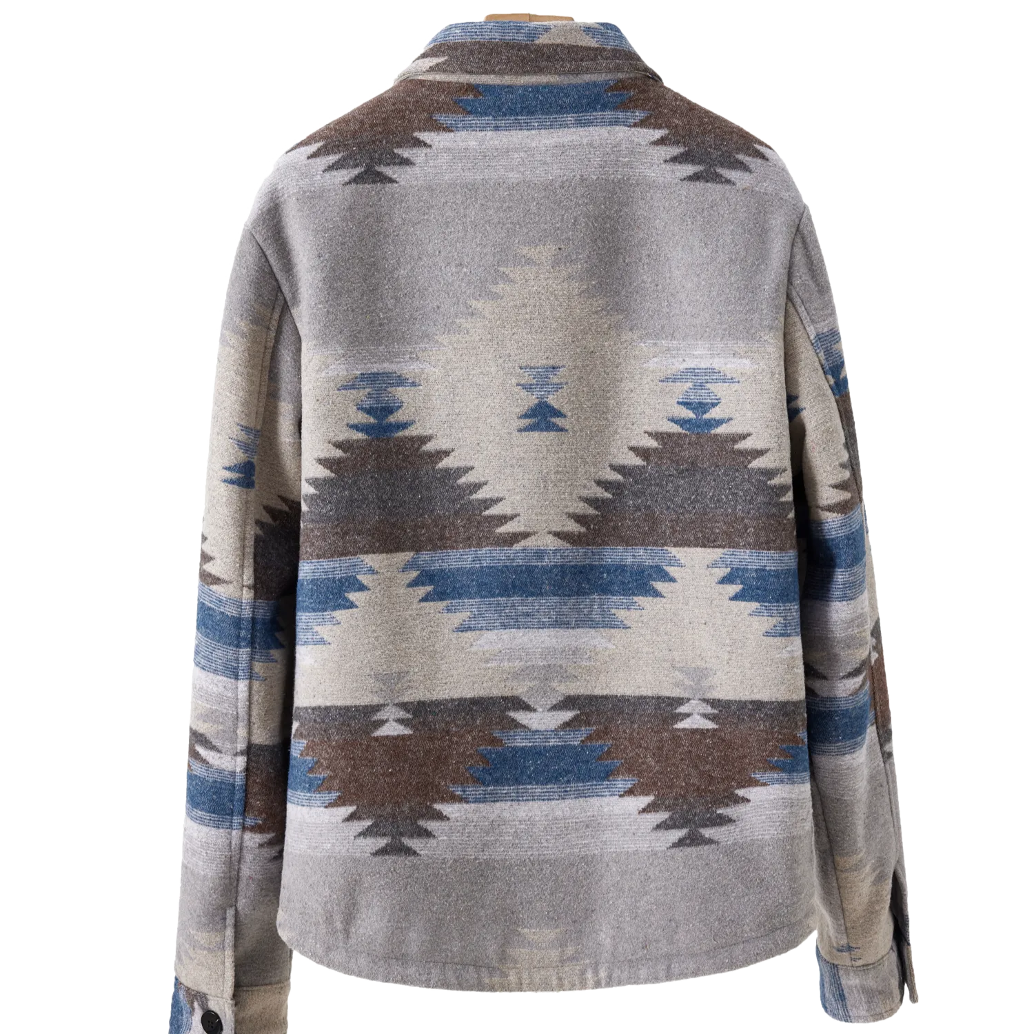 Men's Jacquard Wool-Blend &amp; Sherpa Jacket