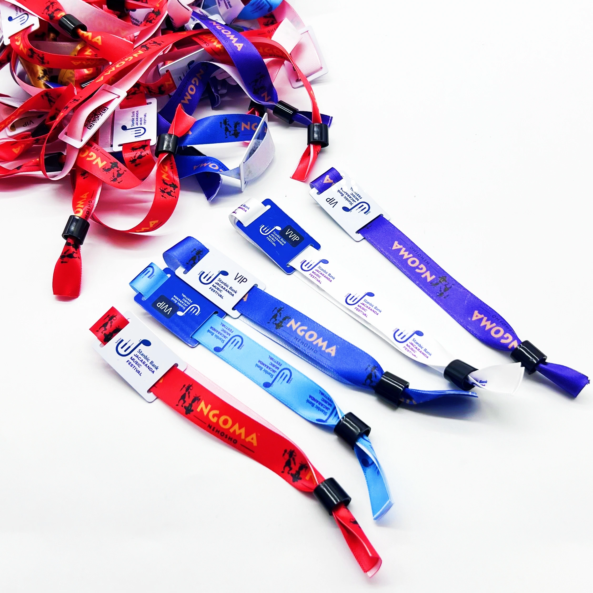 Customizable Webbing RFID Wristbands – Waterproof, Tear-Resistant, Skin-Friendly &amp; Chip-Ready for Events &amp; Access Control