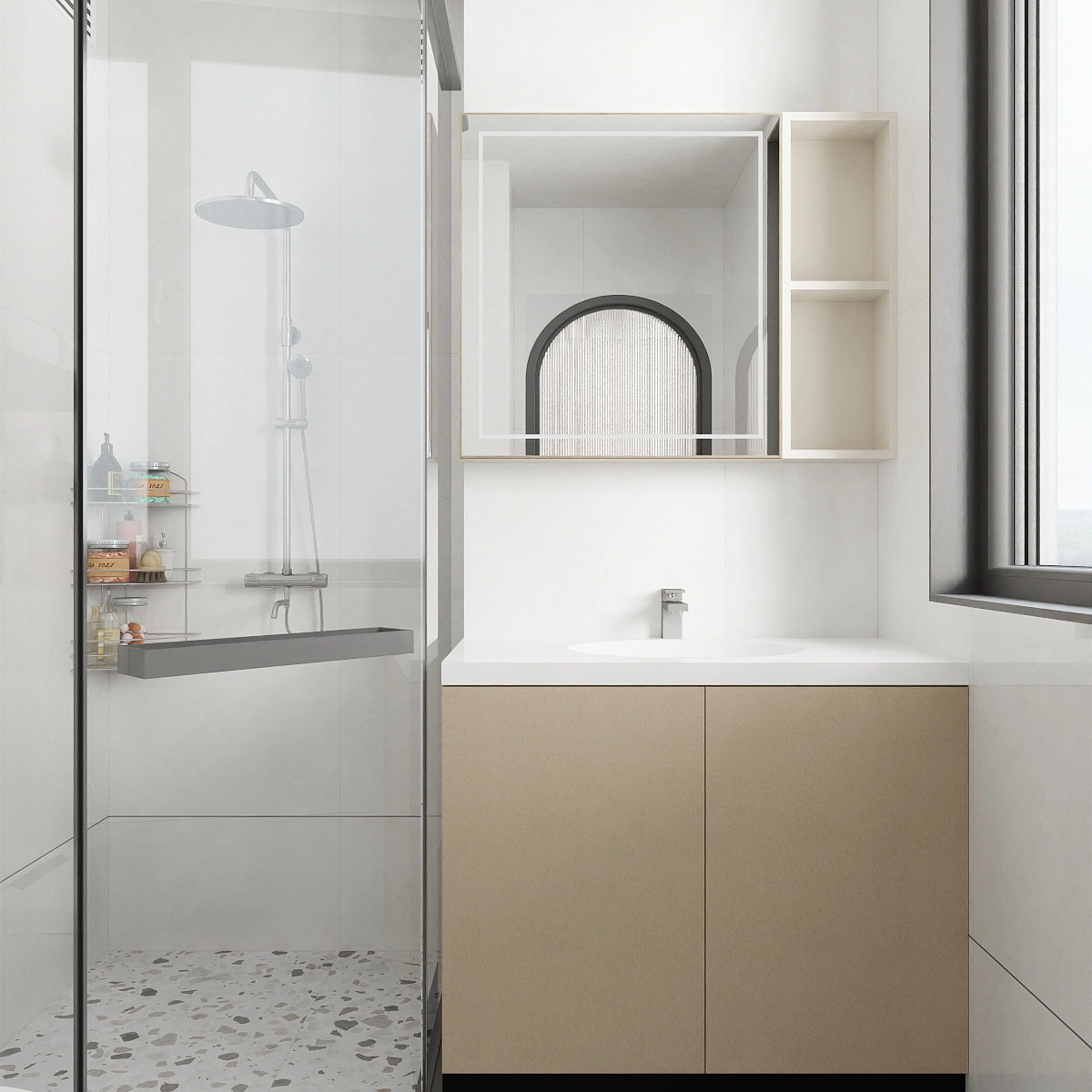 Bespoke Minimalist Bathroom Vanity &amp; Smart Mirror System