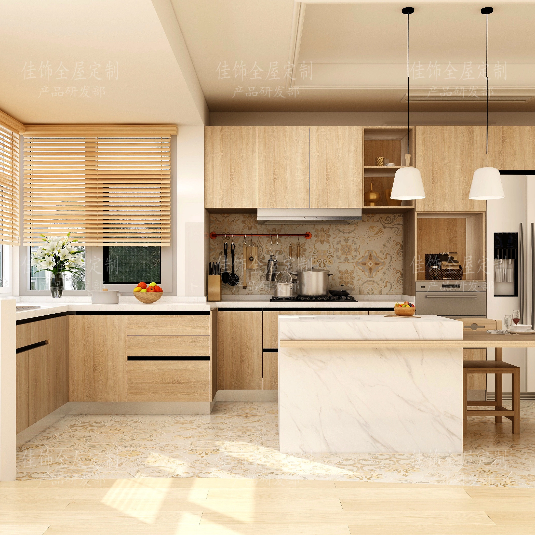 Bespoke Organic Modern Kitchen Cabinets &amp; Island System