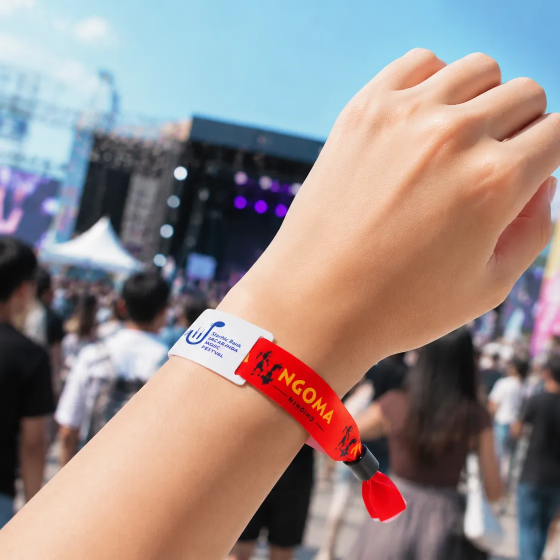 Customizable Webbing RFID Wristbands – Waterproof, Tear-Resistant, Skin-Friendly &amp; Chip-Ready for Events &amp; Access Control