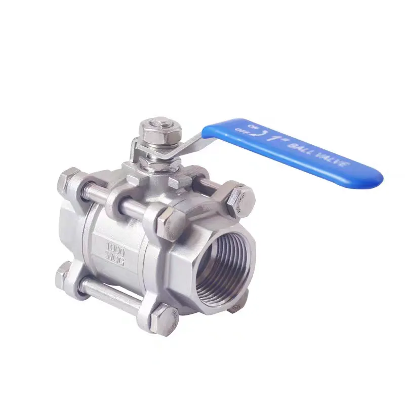 Manual 3-Piece Threaded Ball Valve — Dimensional Specifications