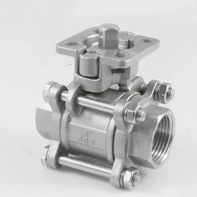 ISO 5211 Direct Mount 3-Piece Threaded Ball Valve
