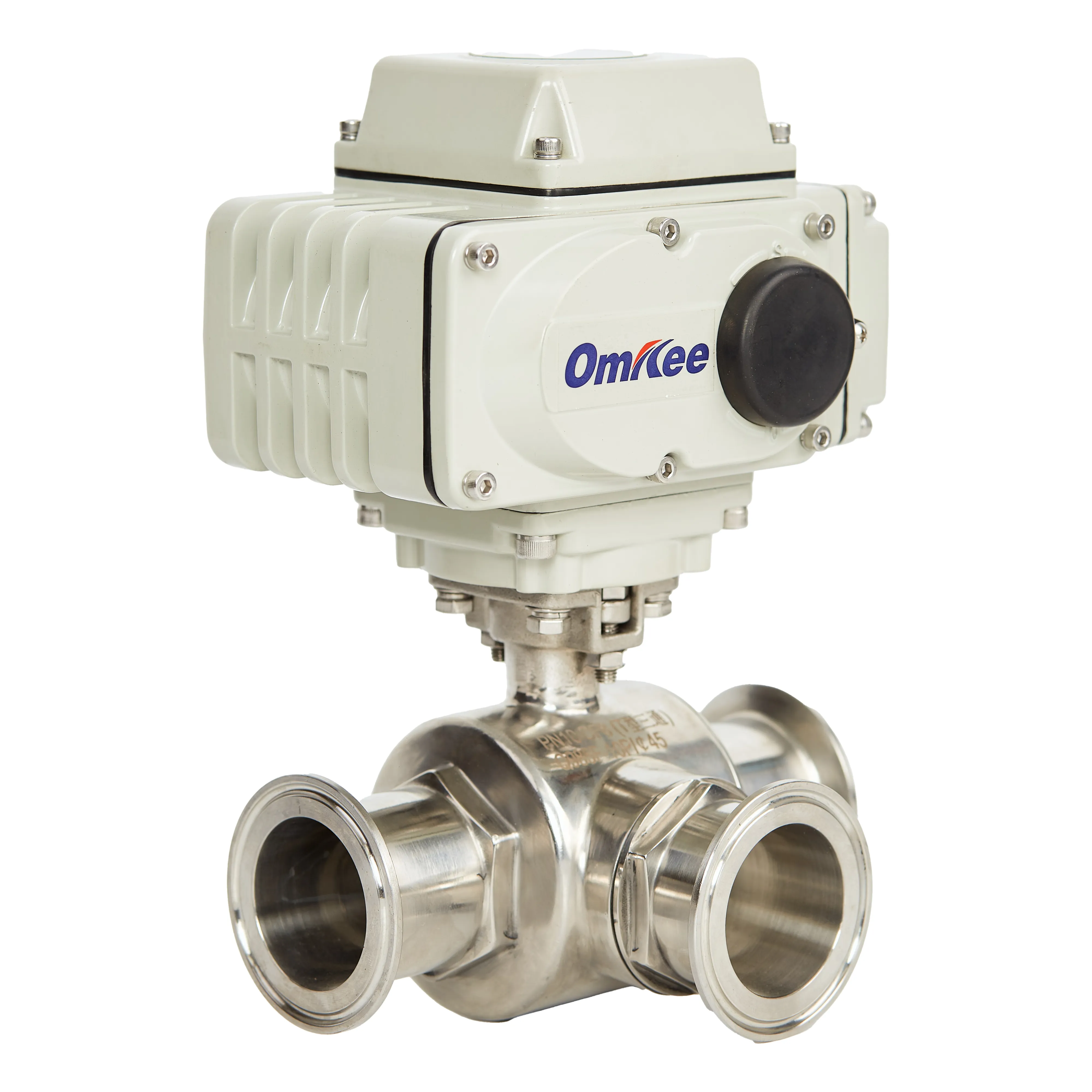 Q985F-10P / Φ51 Sanitary Tri-Clamp Electric 3-Way Ball Valve