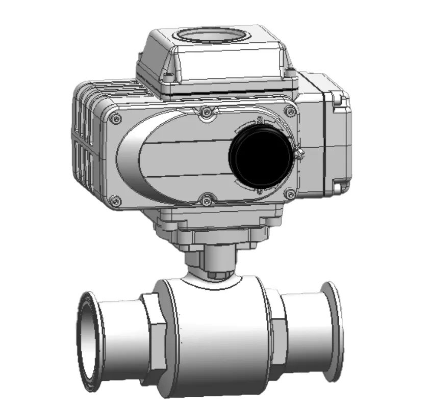Sanitary Tri-Clamp Electric 2-Way Ball Valve