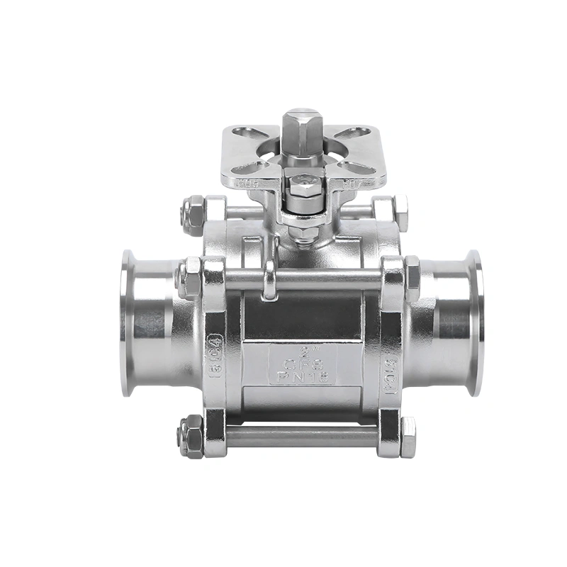 Sanitary Direct-Mount Tri-Clamp 3-Piece Ball Valve