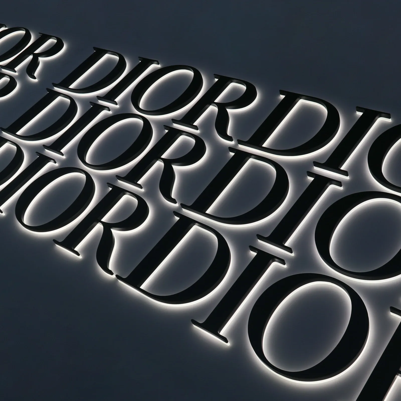 Custom Halo Lit Backlit Stainless Steel Letters | Automotive Grade Baked Paint Finish