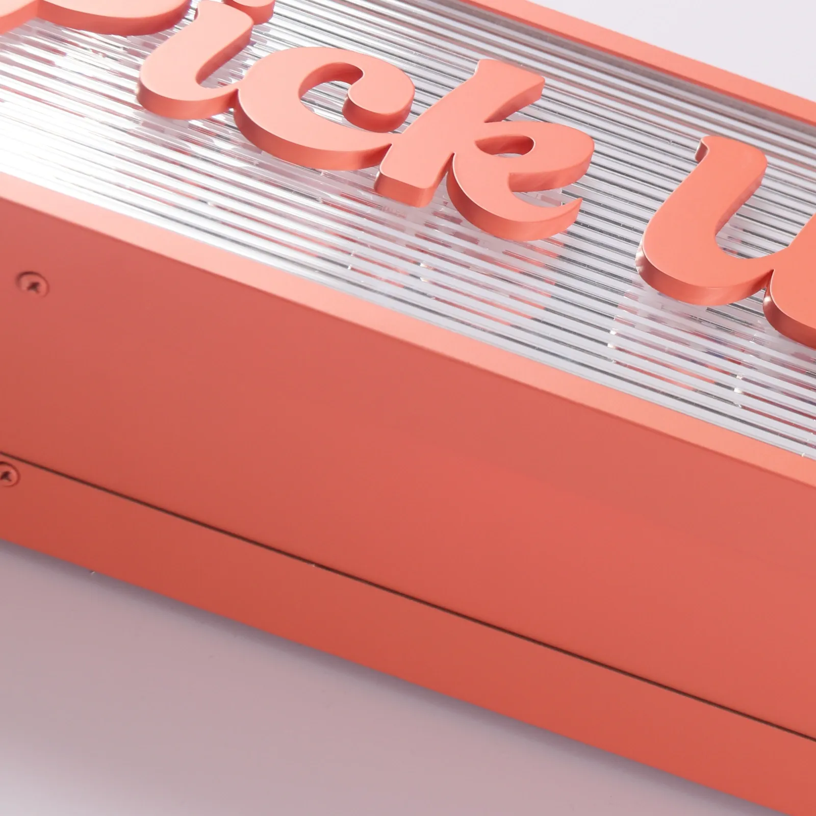 Custom Double Sided Blade Sign Projecting Light Box | Fluted Acrylic and Baked Paint Finish