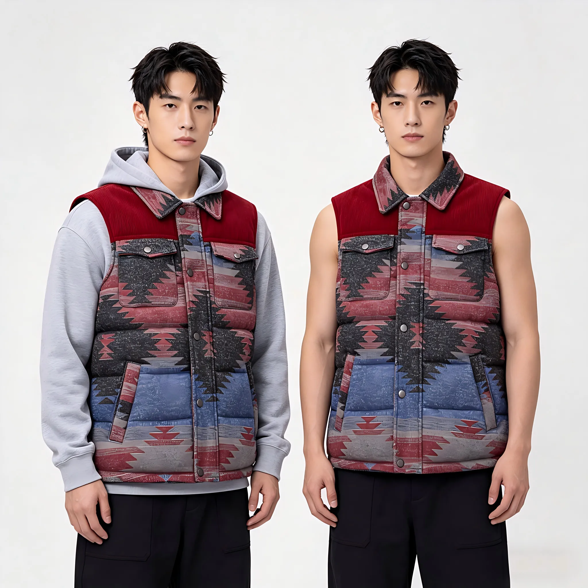 Men's Jacquard Wool Vest