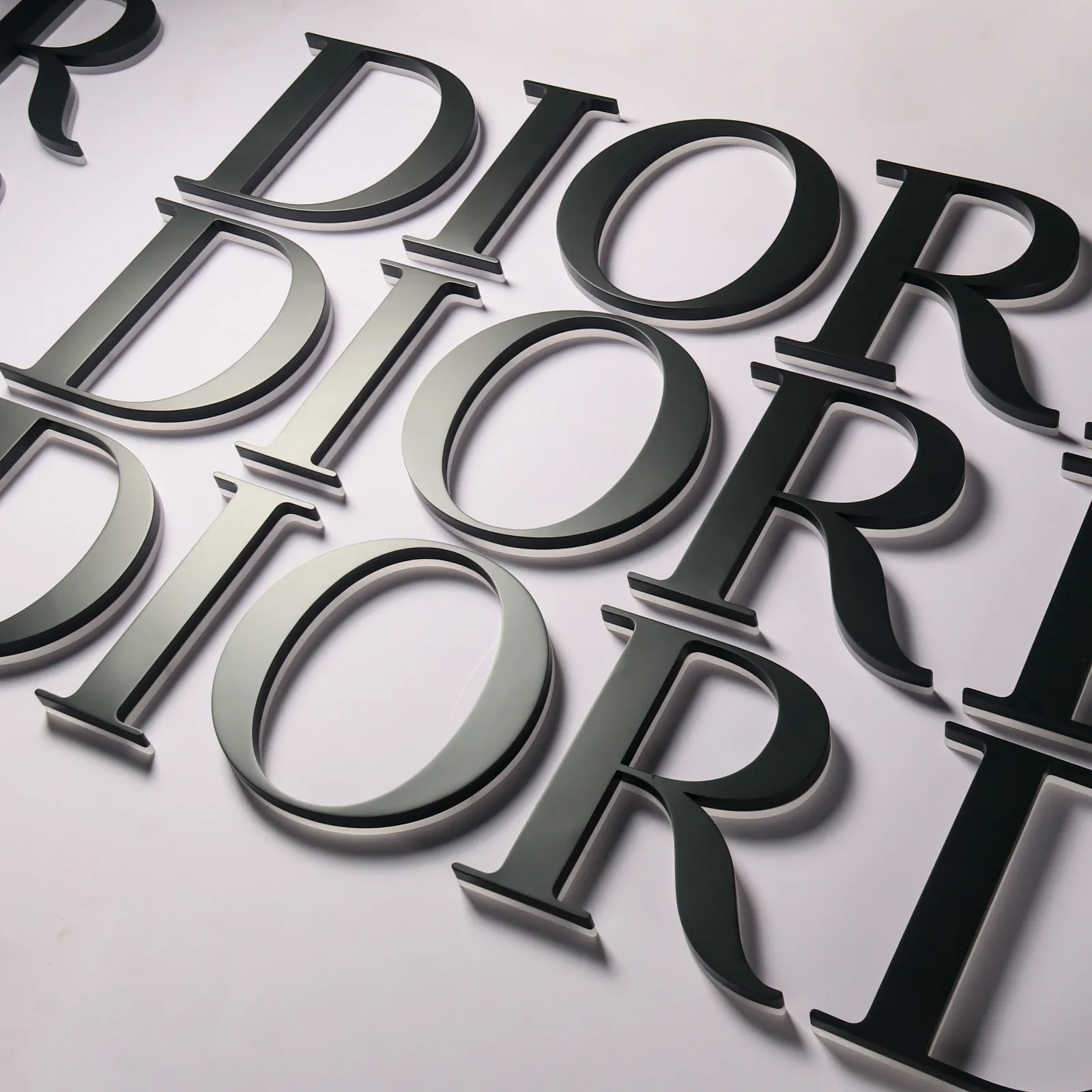 Custom Halo Lit Backlit Stainless Steel Letters | Automotive Grade Baked Paint Finish
