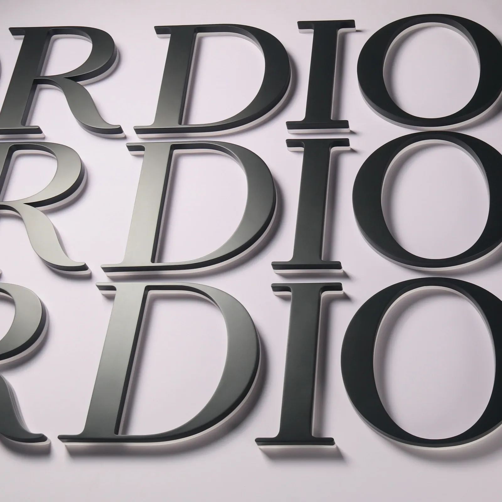 Custom Halo Lit Backlit Stainless Steel Letters | Automotive Grade Baked Paint Finish