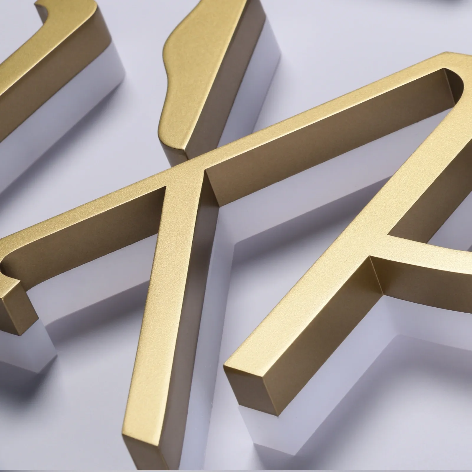 Custom Side-Lit Edge Glow Metal Letters | Stainless Steel with Acrylic Base