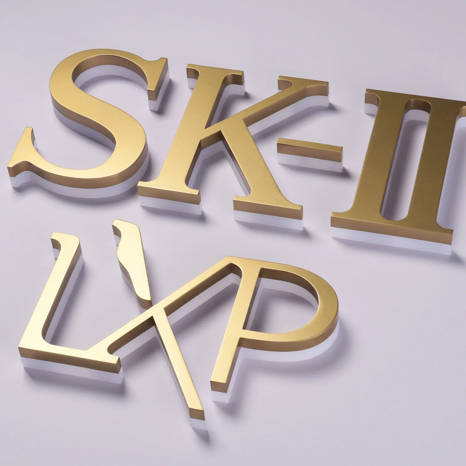Custom Side-Lit Edge Glow Metal Letters | Stainless Steel with Acrylic Base