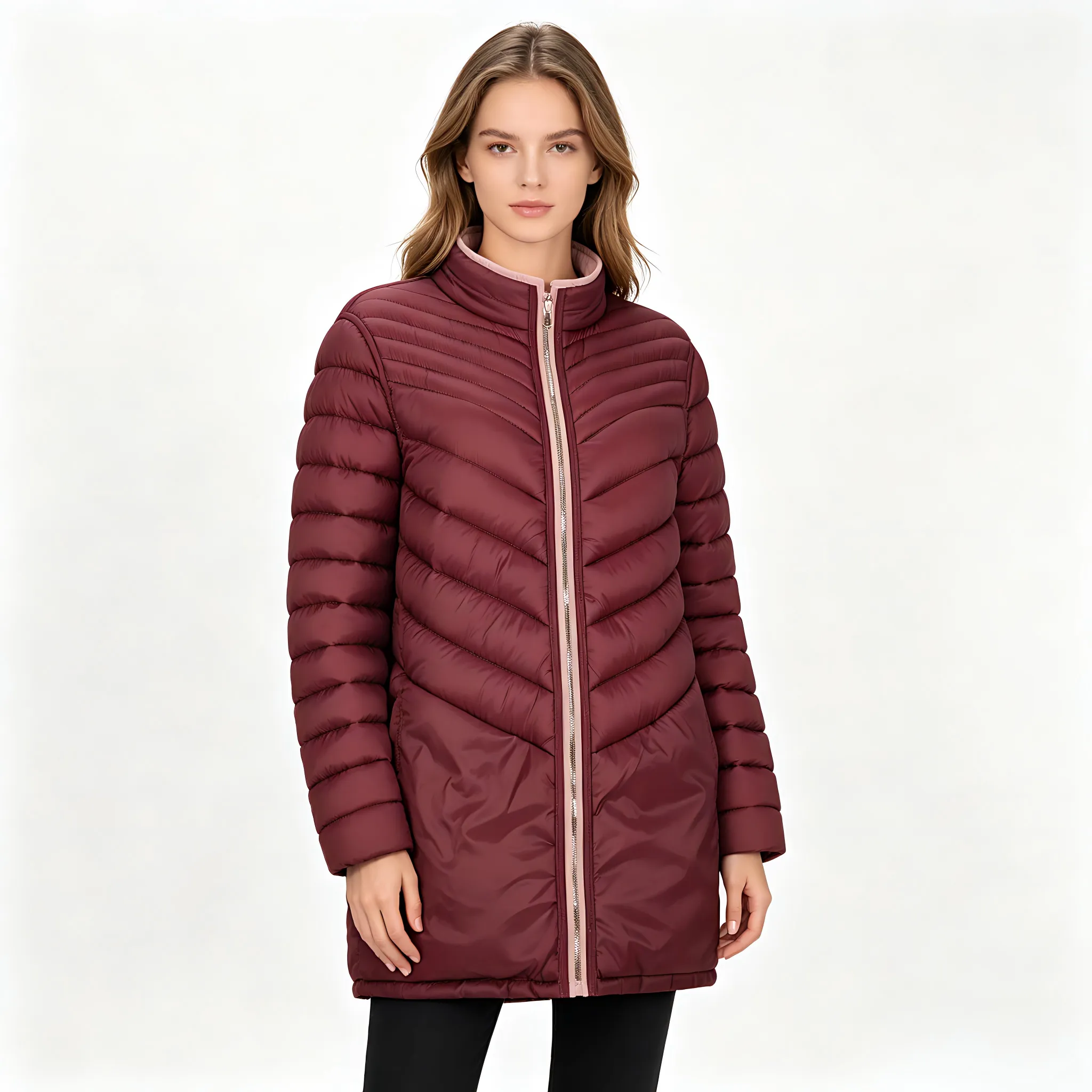Women's Plus-Size Reversible Padded Jacket