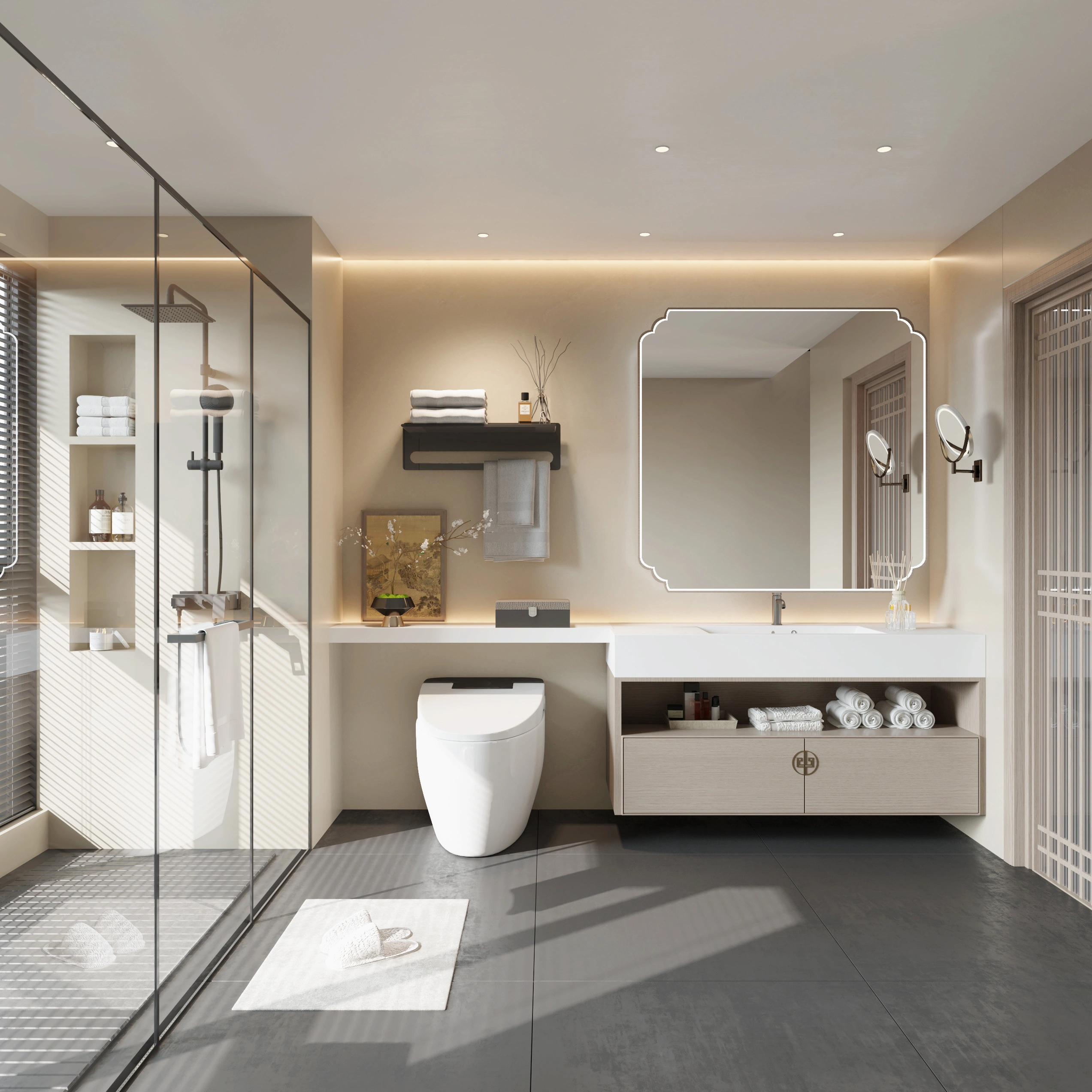 ENNOR Oriental Minimalist Custom Bathroom Vanities