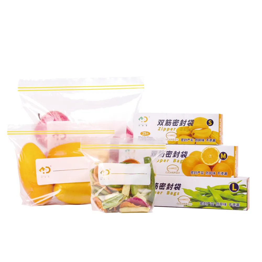 Color-Coded Double Zipper Freezer Bags | Stand-Up Food Storage