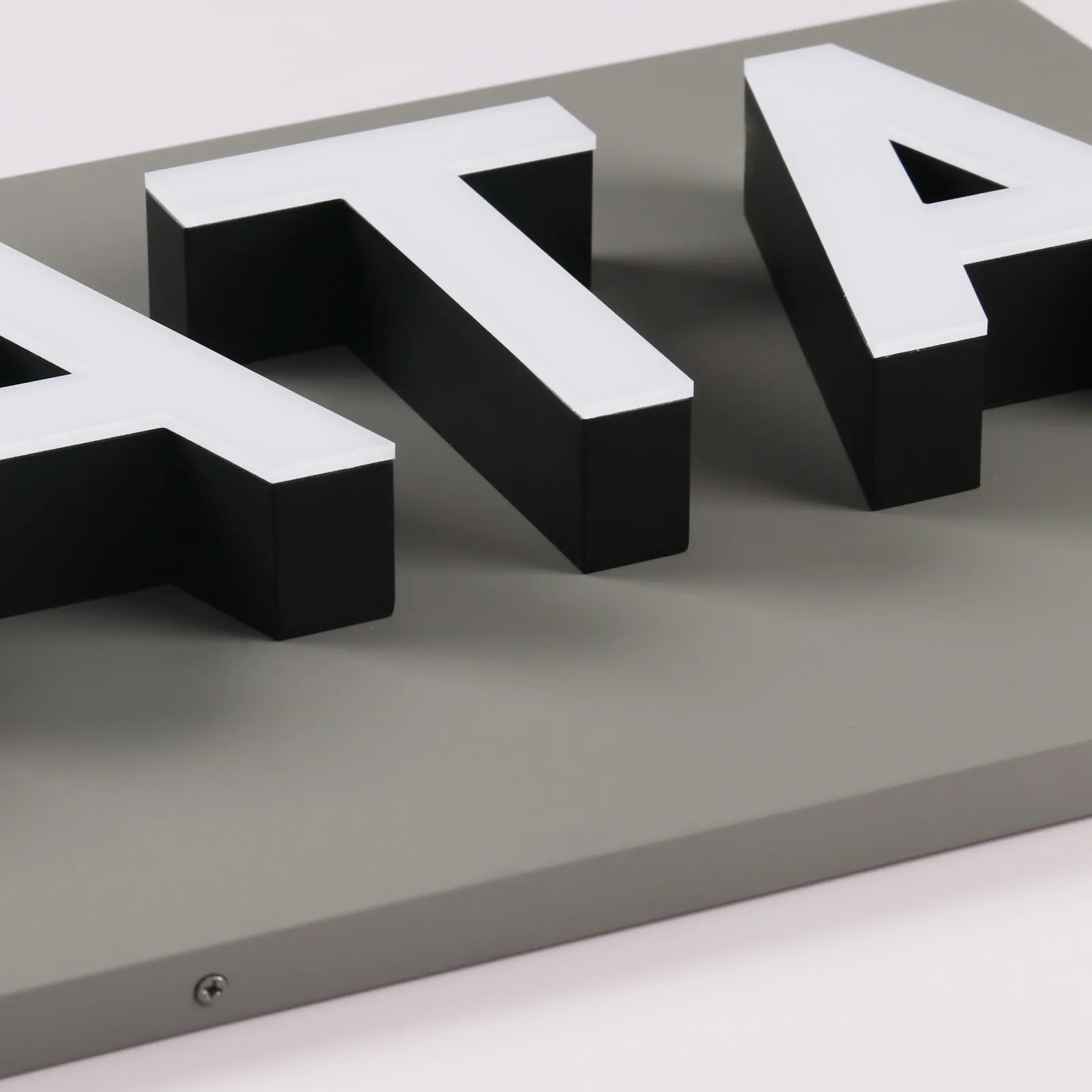 Custom Front-Lit Illuminated Channel Letters | Stainless Steel with Acrylic Face Back Plate