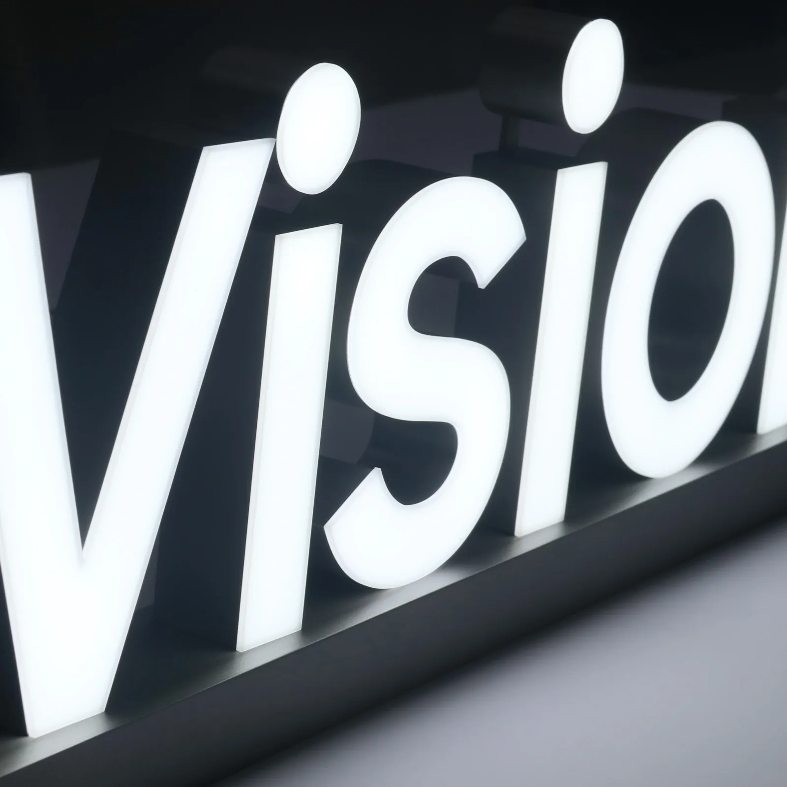 Custom Tabletop Trimless Front-Lit Sign | 304/316 Stainless Steel UV Print