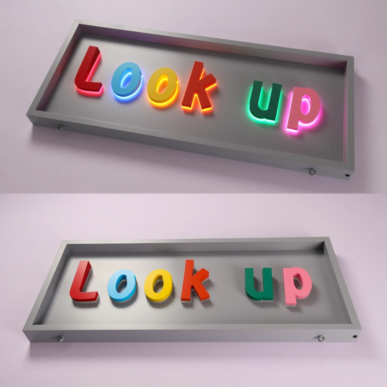 Custom Beveled Edge Backlit Hanging Sign | Recessed Tray IP65 Waterproof