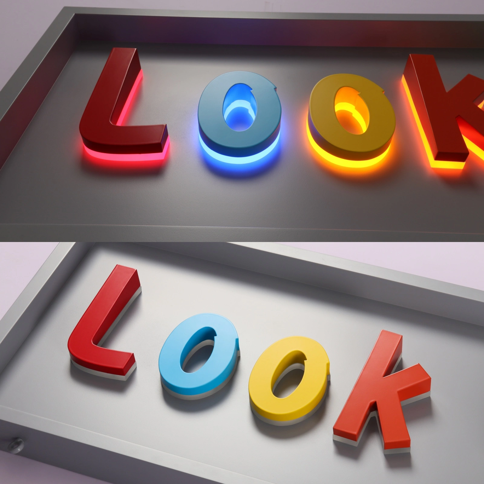 Custom Beveled Edge Backlit Hanging Sign | Recessed Tray IP65 Waterproof