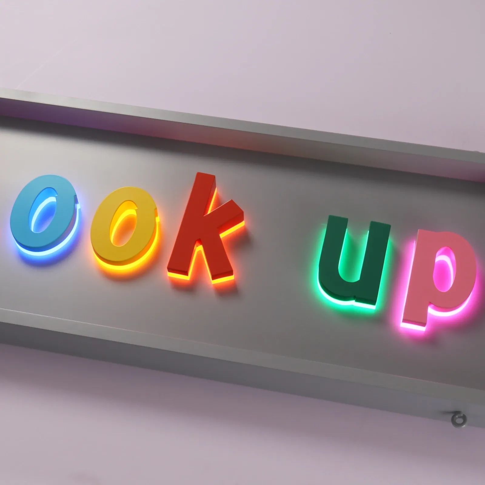 Custom Beveled Edge Backlit Hanging Sign | Recessed Tray IP65 Waterproof
