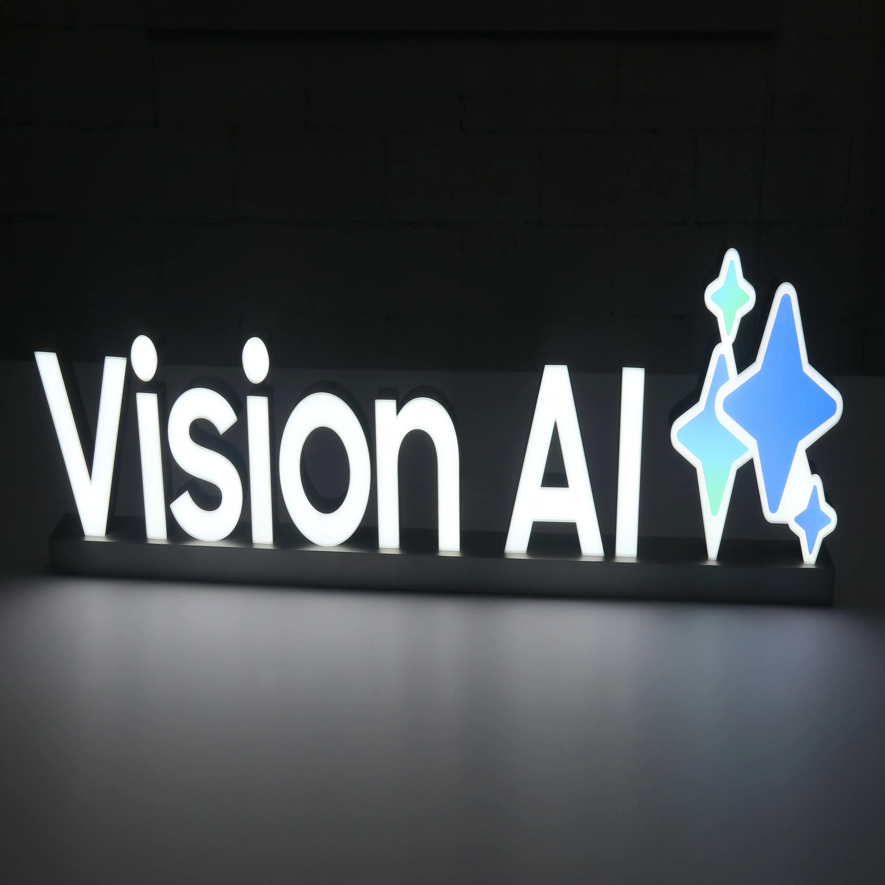 Custom Tabletop Trimless Front-Lit Sign | 304/316 Stainless Steel UV Print