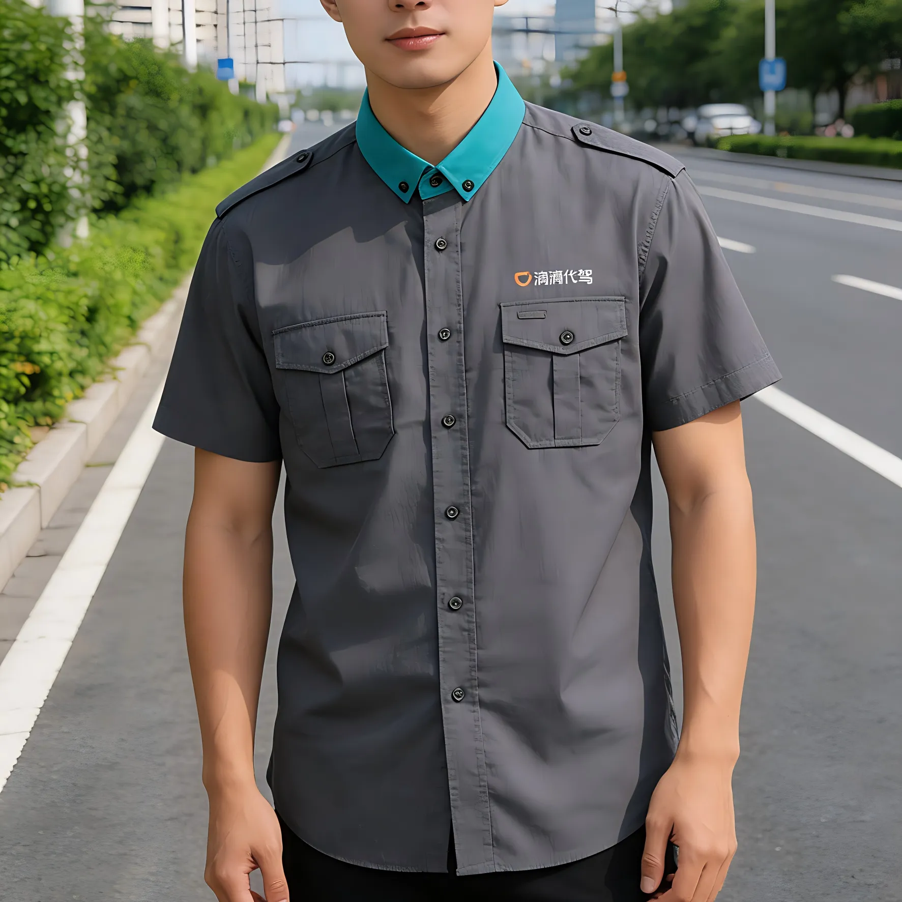 DiDi Designated Driving Driver's Short-Sleeved Work Shirt
