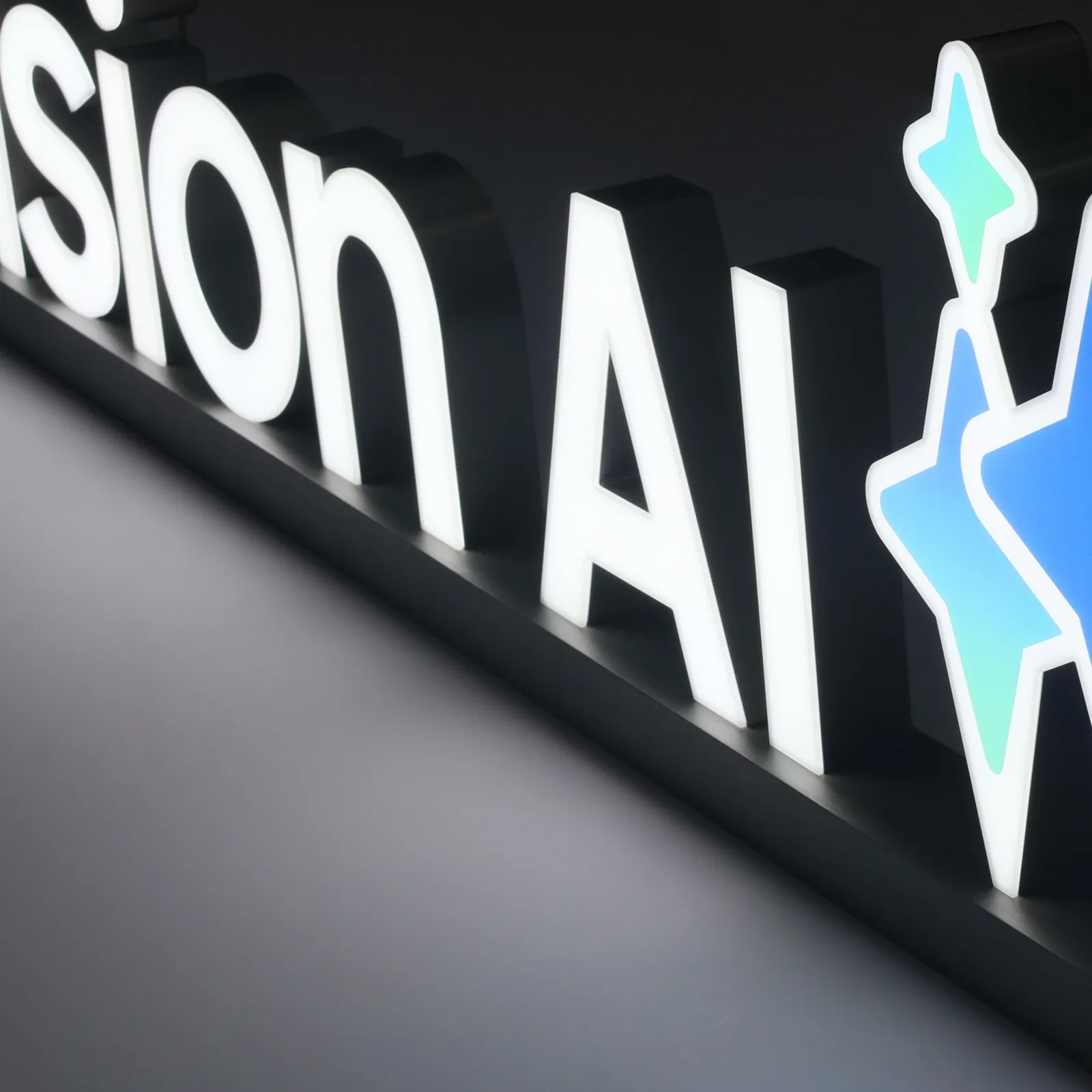 Custom Tabletop Trimless Front-Lit Sign | 304/316 Stainless Steel UV Print