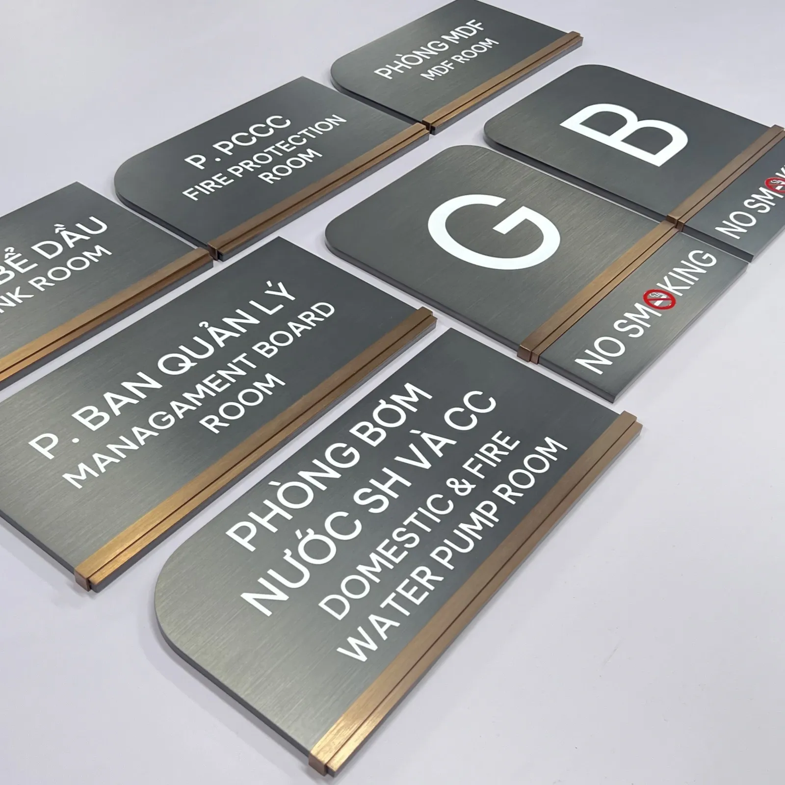 Custom Black Titanium Etched Door Sign | Brass Bronze Decorative Trim Plaque
