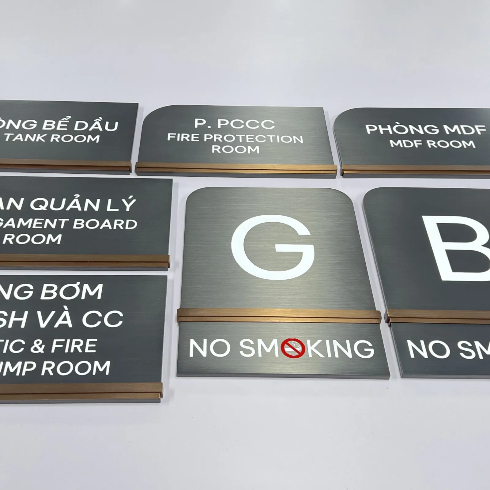 Custom Black Titanium Etched Door Sign | Brass Bronze Decorative Trim Plaque