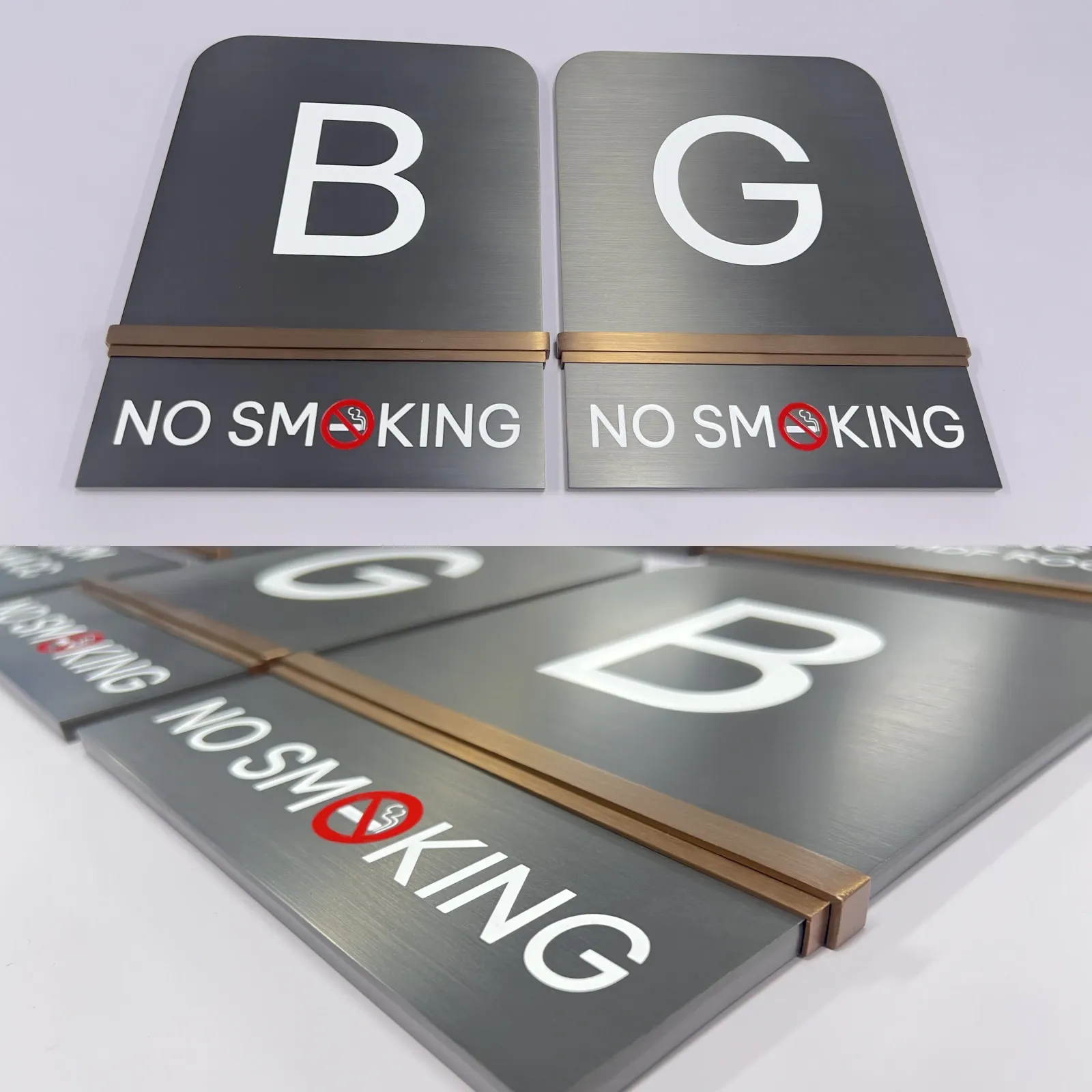 Custom Black Titanium Etched Door Sign | Brass Bronze Decorative Trim Plaque