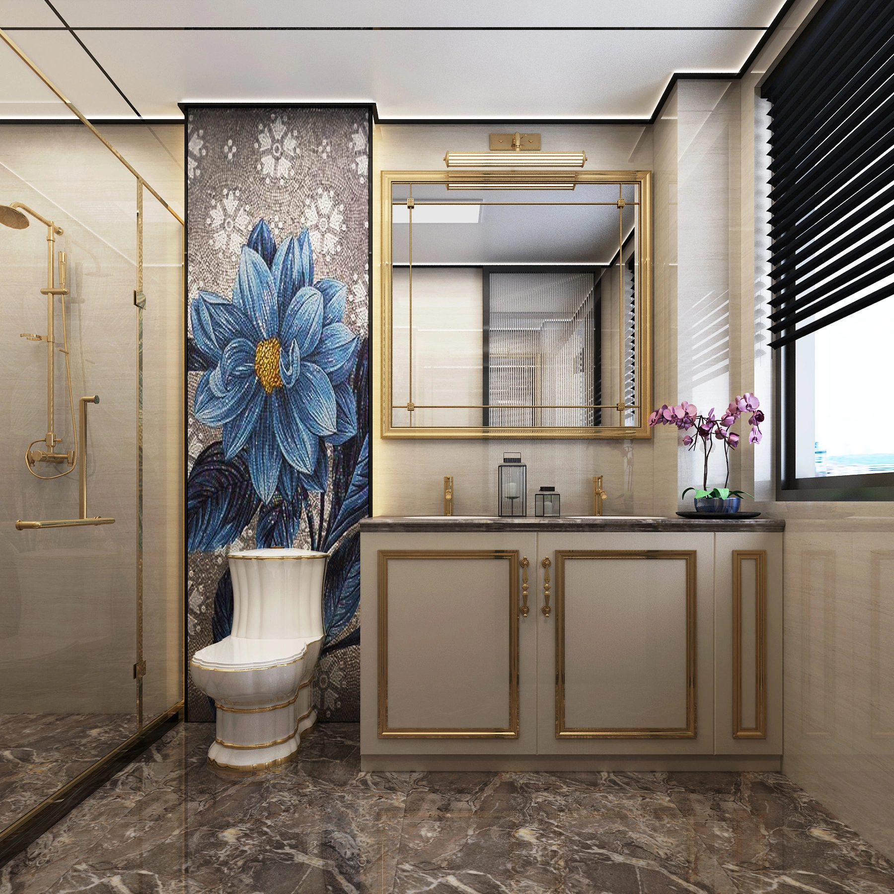 ENNOR Vanités de salle de bains Art Déco et Meubles sur mesure pour contrats