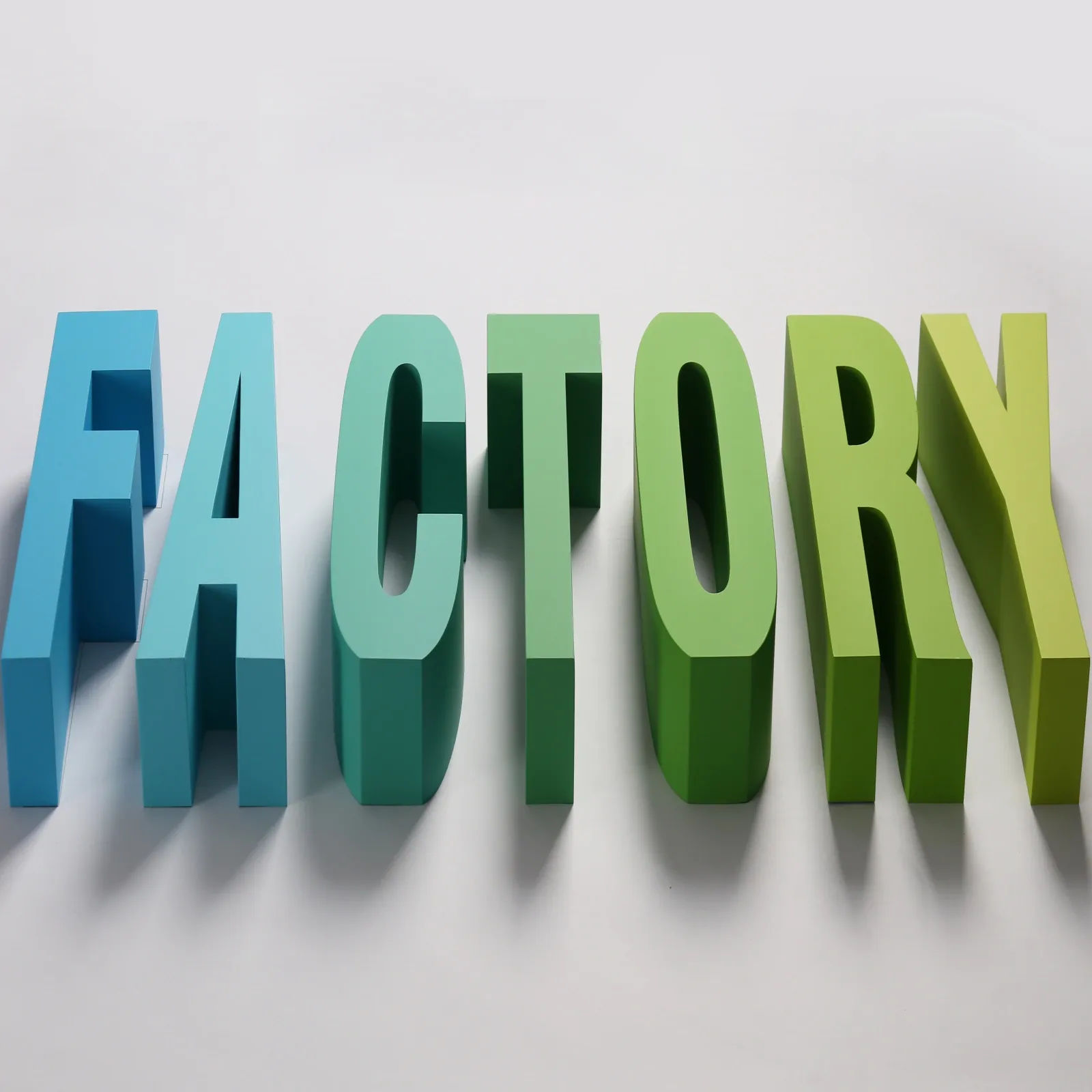 Custom Multi-Color Powder Coated 3D Stainless Steel Channel Letters (Non-Illuminated)