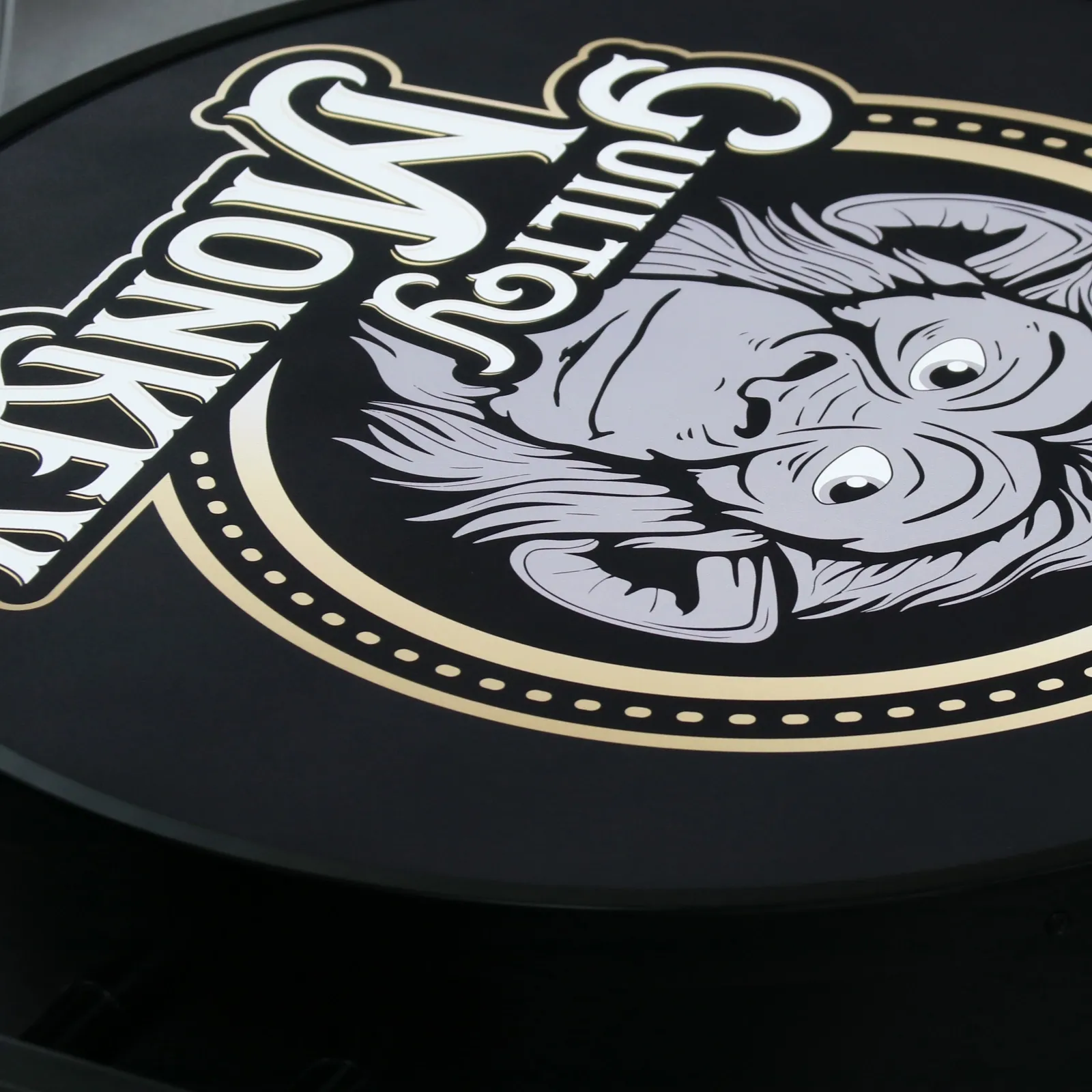 Custom Round Double Sided Projecting Light Box with UV Printed Acrylic Faces