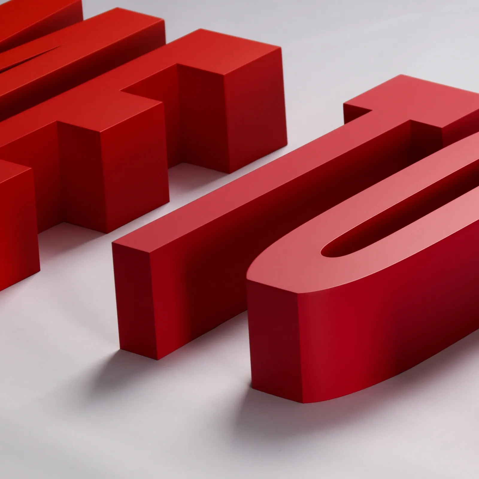 Custom Multi-Color Powder Coated 3D Stainless Steel Channel Letters (Non-Illuminated)