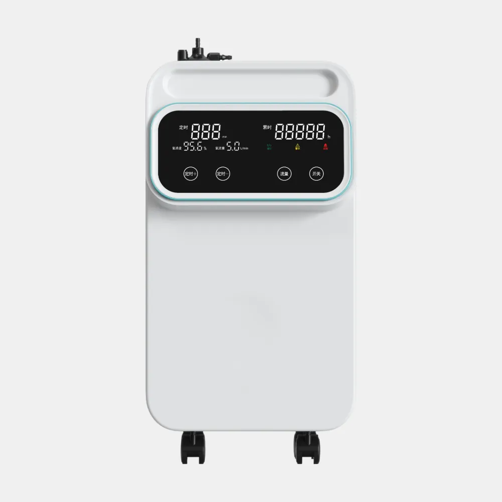 ZY-5TW Oxygen Concentrator | Arch-Handle Design & Panoramic Screen