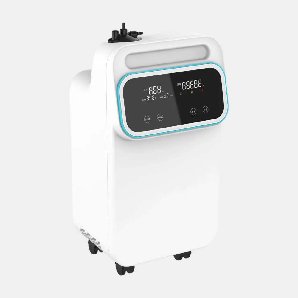 ZY-5TW Oxygen Concentrator | Arch-Handle Design & Panoramic Screen