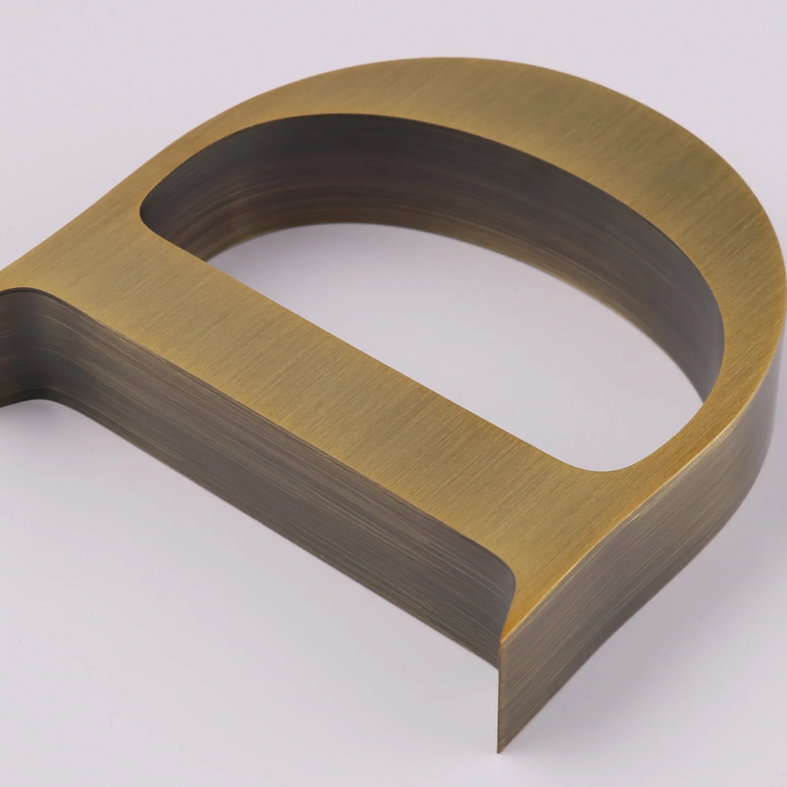 Custom Brushed Antique Brass 3D Stainless Steel Channel Letters (Non-Illuminated)