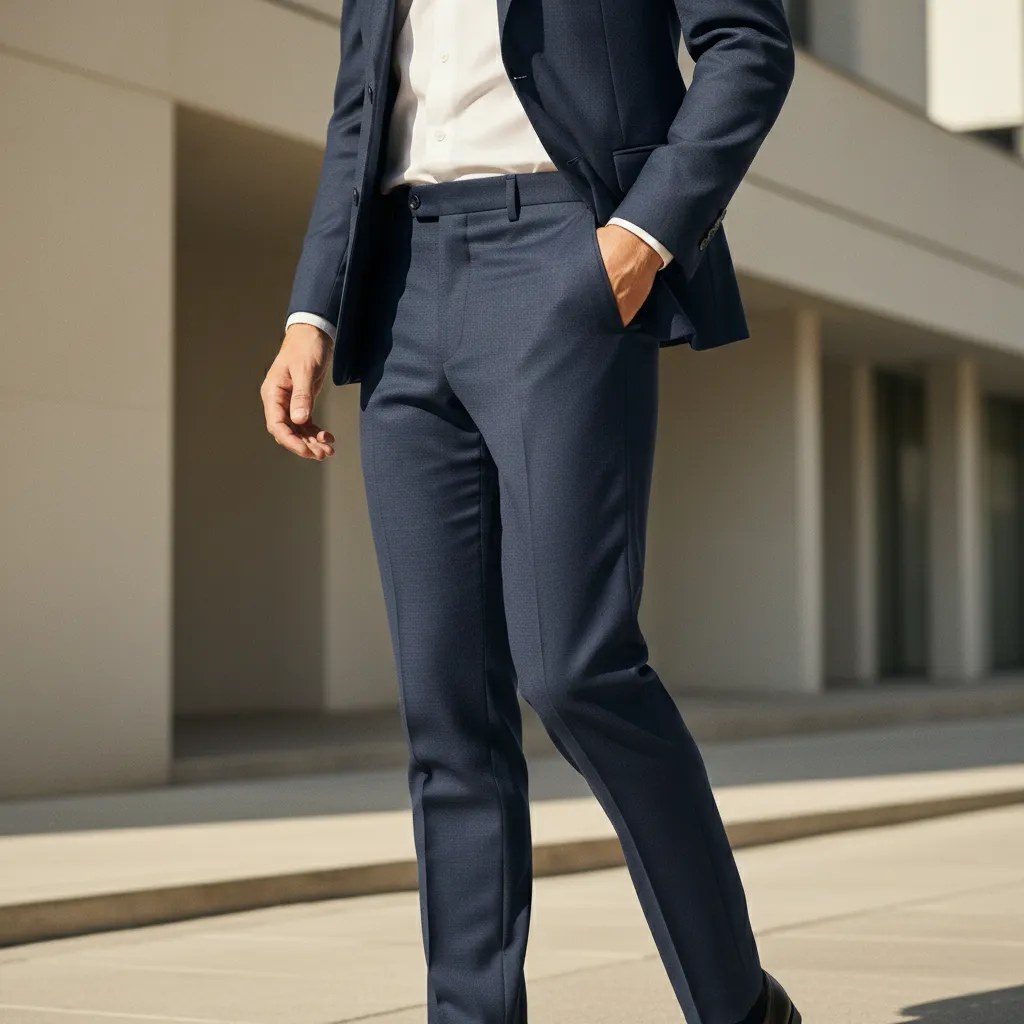 Classic Solid Wool Two-Piece Suit