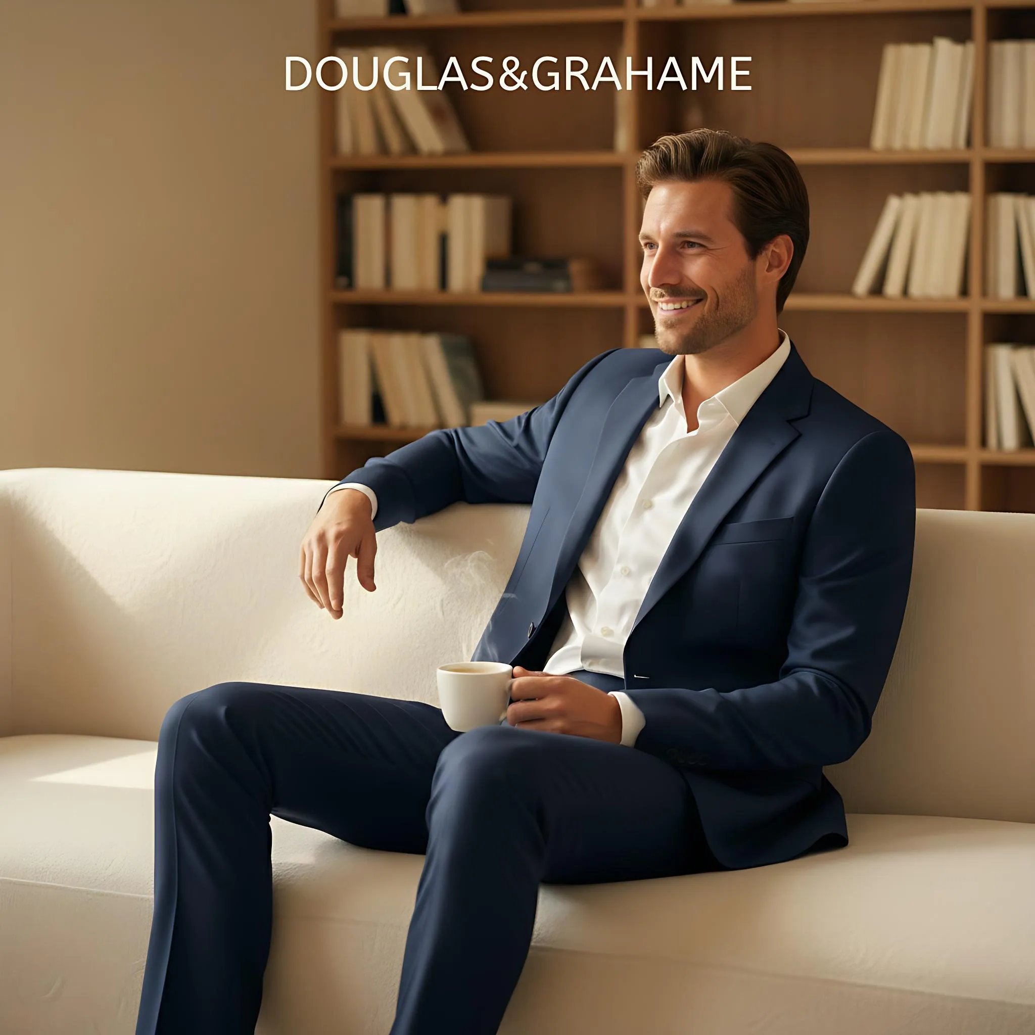 Classic Solid Wool Two-Piece Suit