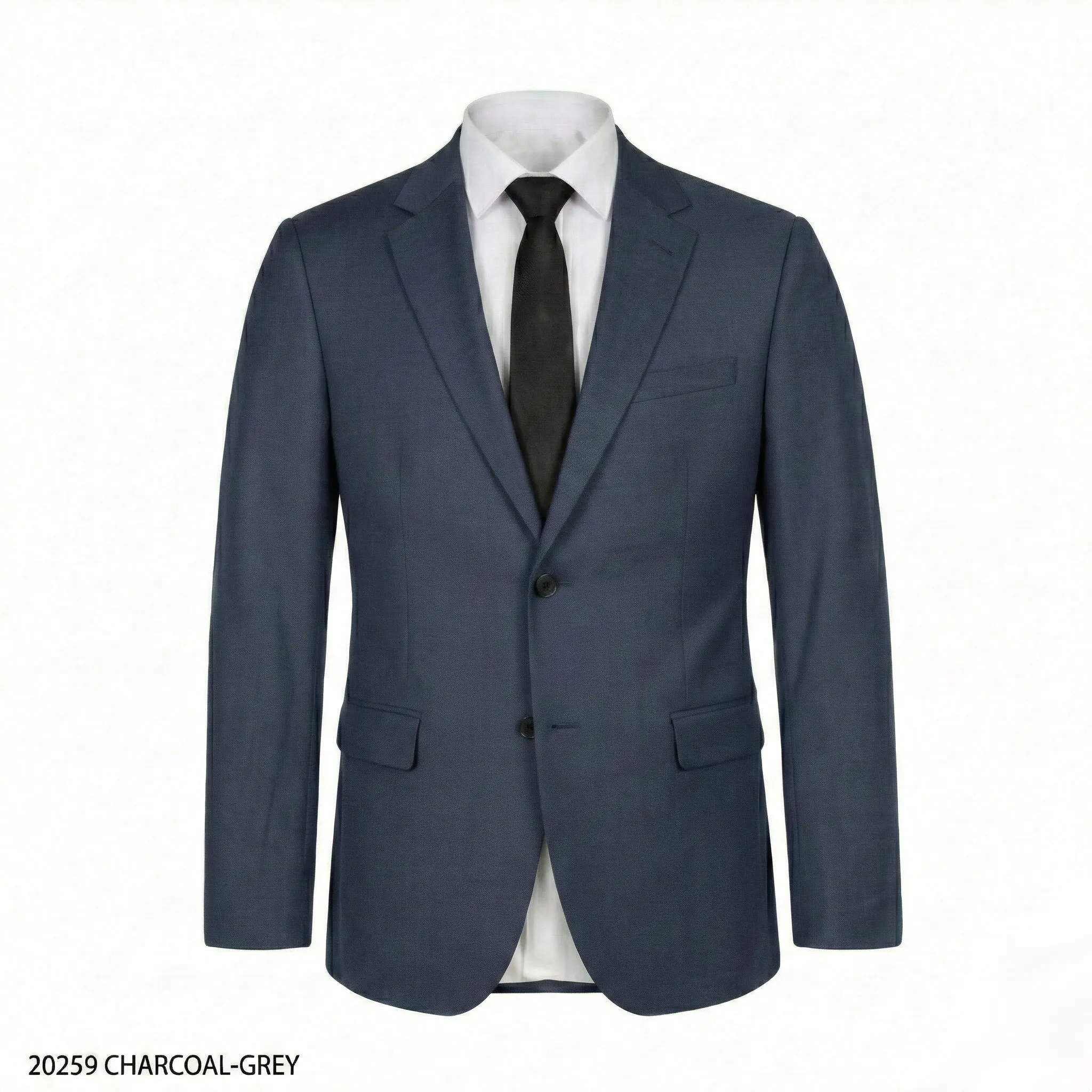 Classic Solid Wool Two-Piece Suit