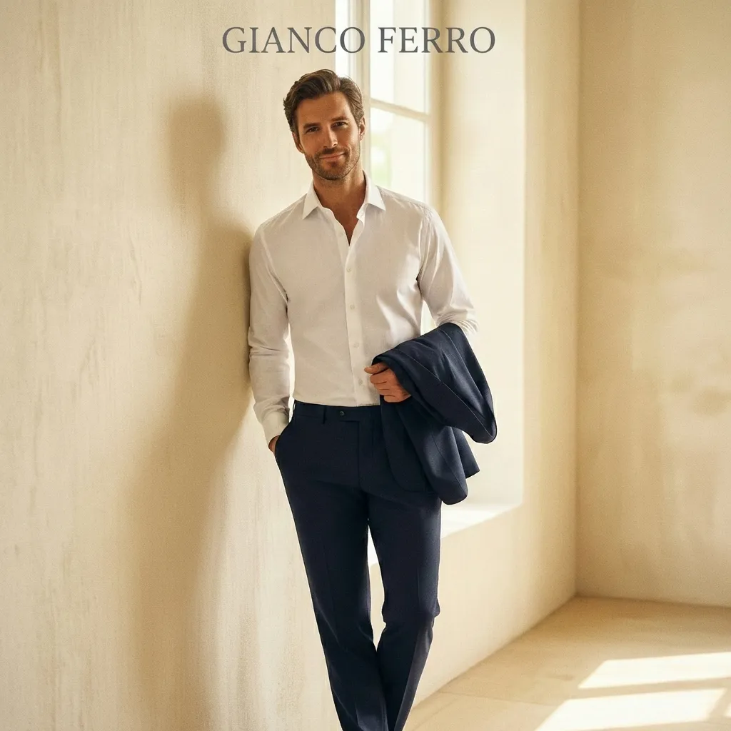 Classic Solid Wool Two-Piece Suit