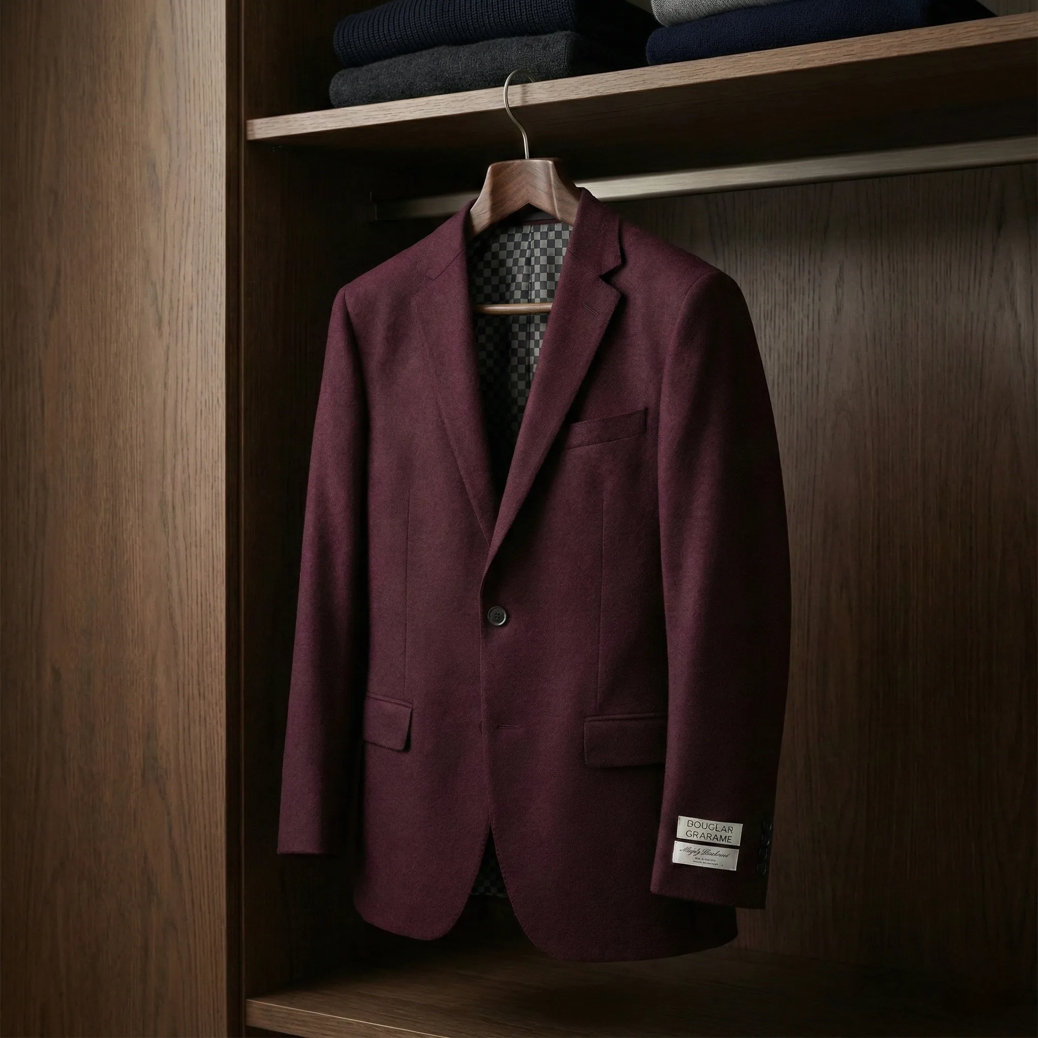 Men's Solid Wool Blazer