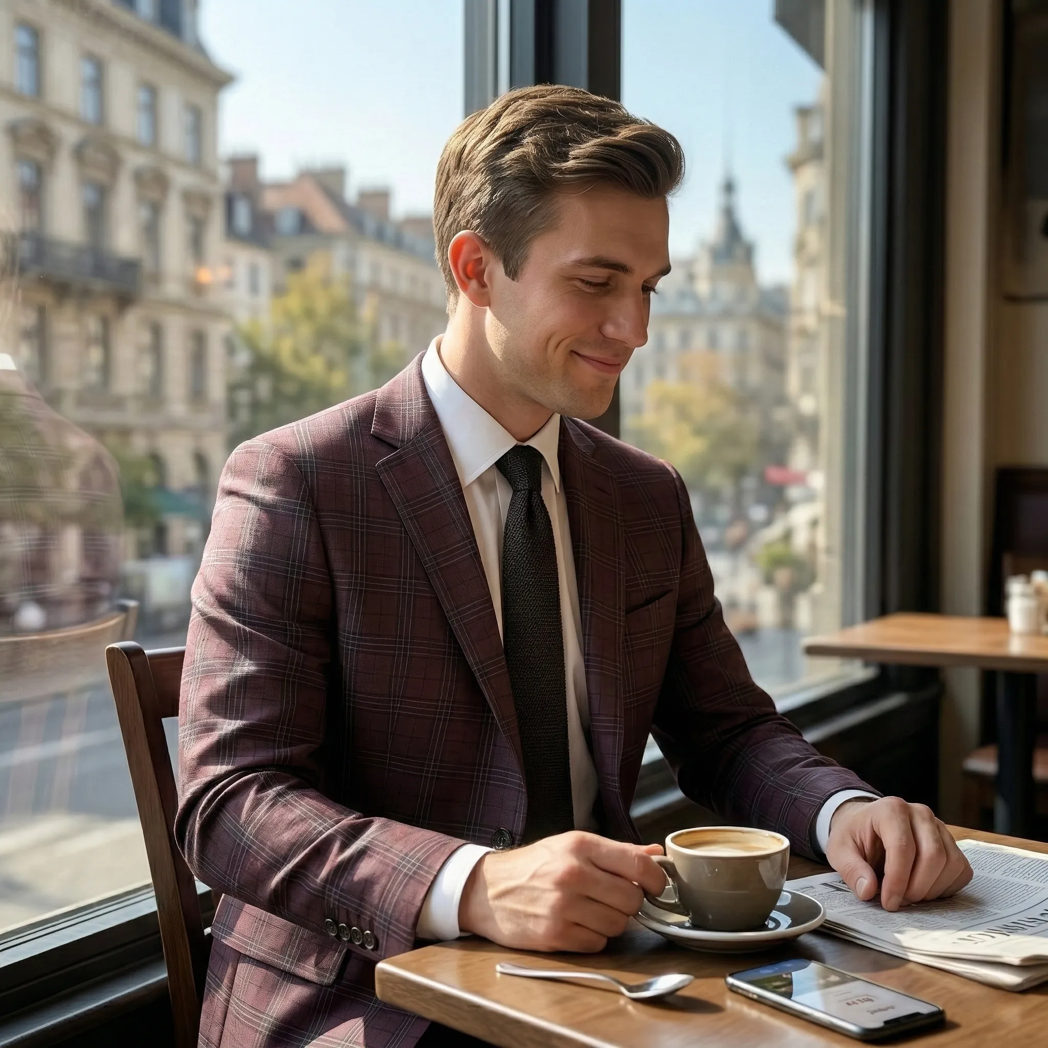 Men’s Plaid Casual Blazer