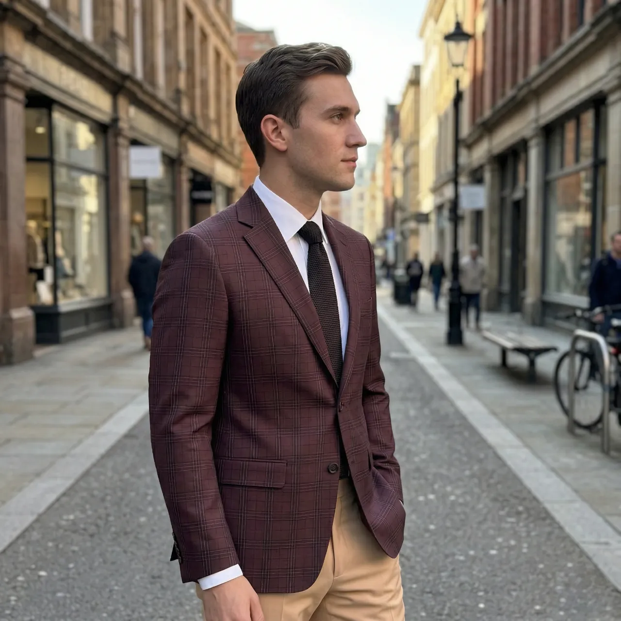 Men’s Plaid Casual Blazer